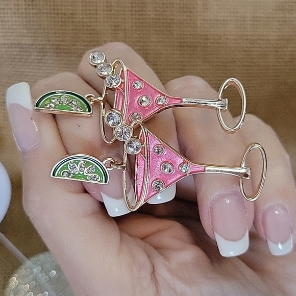 Ear Envy Jewelry - PREPPY COSMO COCKTAIL SPARKLE DROP EARRINGS